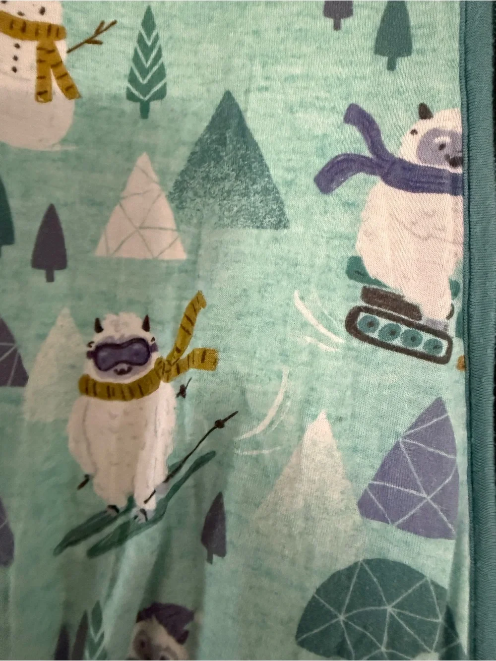 Little Sleepies Teal Arctic Animal Footed One-Piece